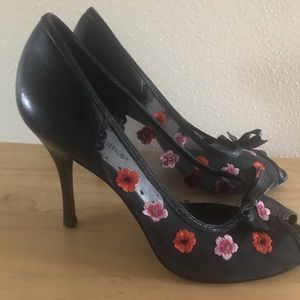 BCBGirls flower pumps